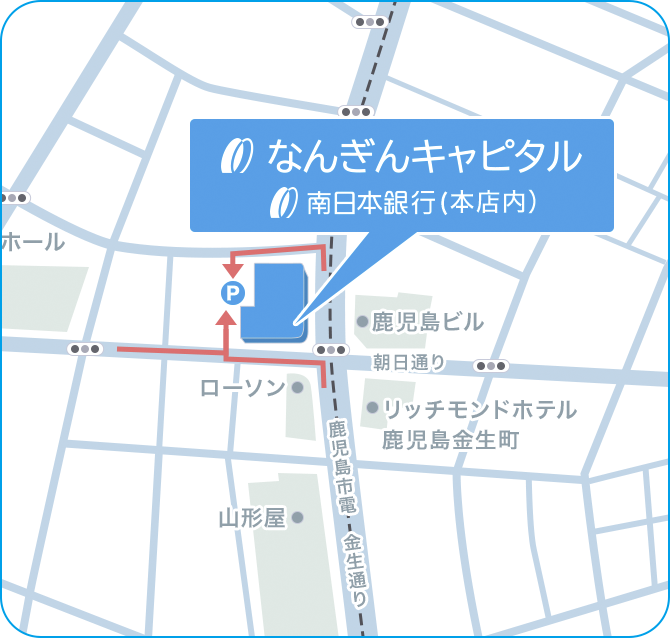 なんぎんキャピタルの地図